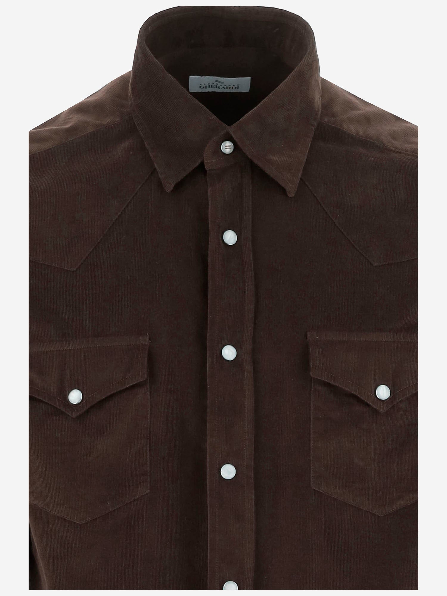 Camicia in velluto di cotone TEXANA6 75V1530 GHERARDI 