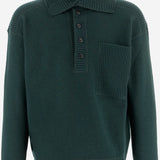 MAGLIONE IN LANA E CASHMERE CON COLLETTO A COSTE GM002191 AF20324UB002 GIORGIO ARMANI 