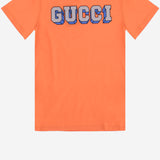T-SHIRT IN COTONE CON LOGO 547559 XJHFG7195 GUCCI KIDS 