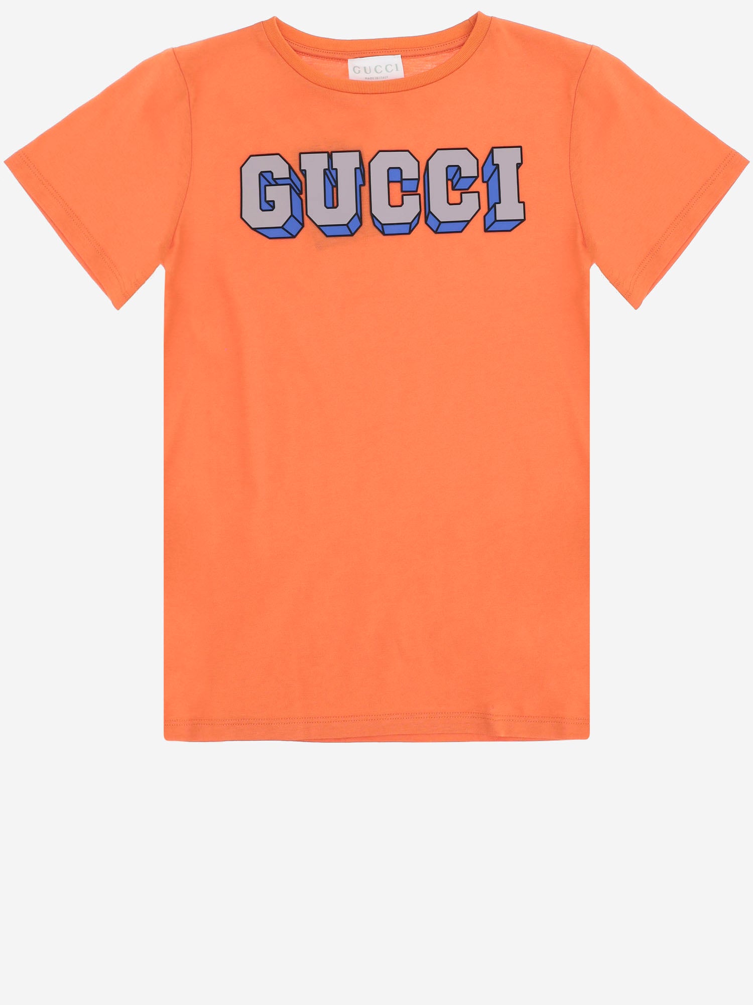 T-SHIRT IN COTONE CON LOGO 547559 XJHFG7195 GUCCI KIDS 