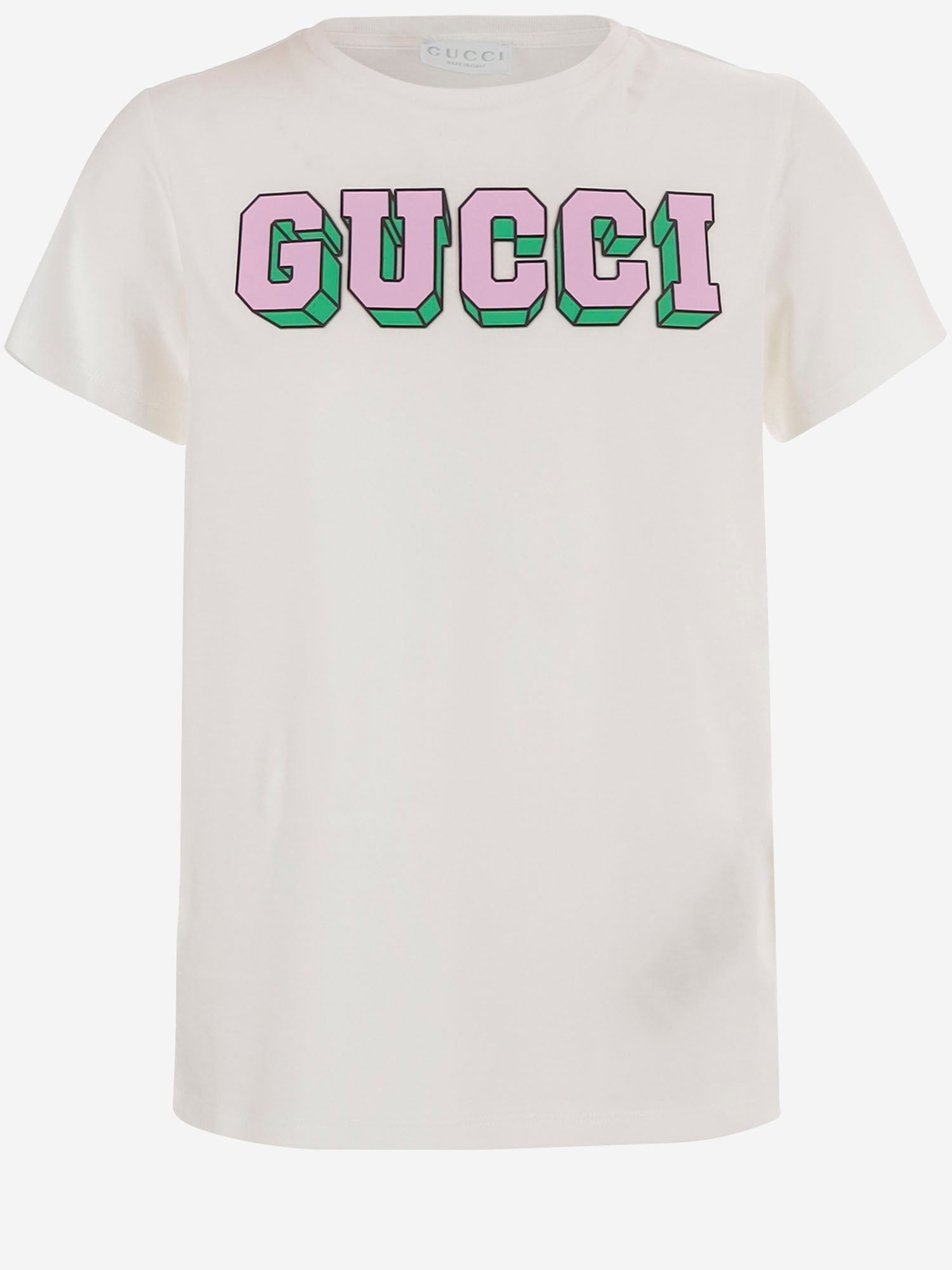T-SHIRT IN COTONE CON LOGO 547559 XJHFG9214 GUCCI KIDS 