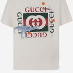 T-shirt in cotone con stampa 575114 XJHFH9214 GUCCI KIDS 