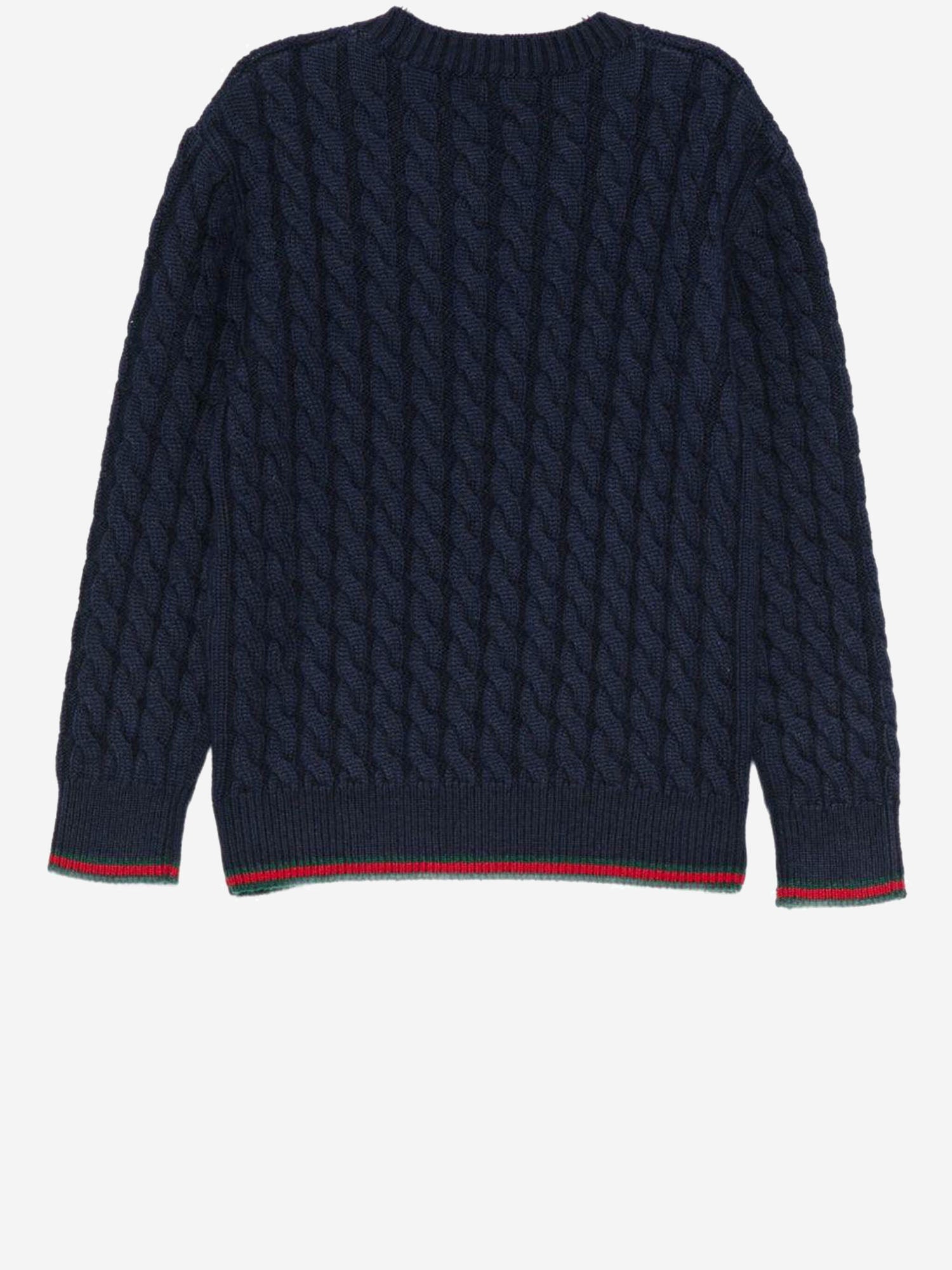 MAGLIONE IN LANA CON DETTAGLIO WEB 823229 XKEWQ4180 GUCCI KIDS 