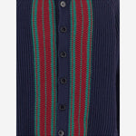 CARDIGAN IN LANA CON BANDE A CONTRASTO 823399 XKEXL4551 GUCCI KIDS 