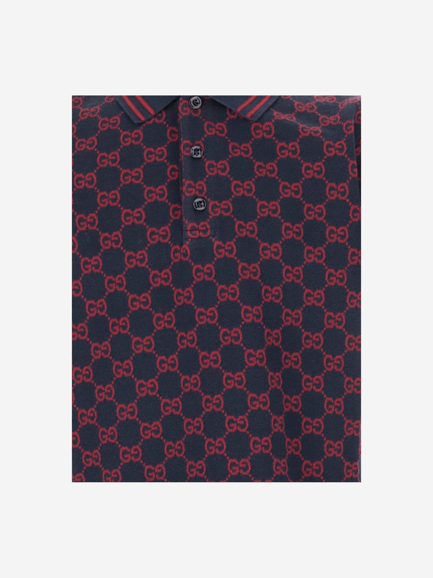 POLO IN COTONE GG 825157 XJHBA4390 GUCCI KIDS 