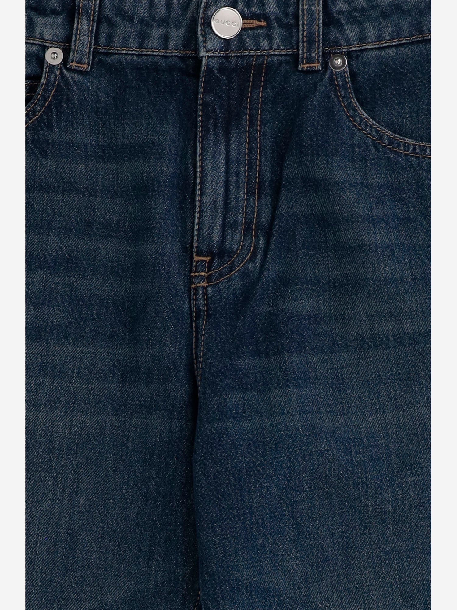 JEANS IN DENIM DI COTONE 827453 XDDCQ4100 GUCCI KIDS 