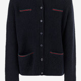 CARDIGAN IN MISTO COTONE E LANA CON DETTAGLI WEB 828452 XKEZ54180 GUCCI KIDS 