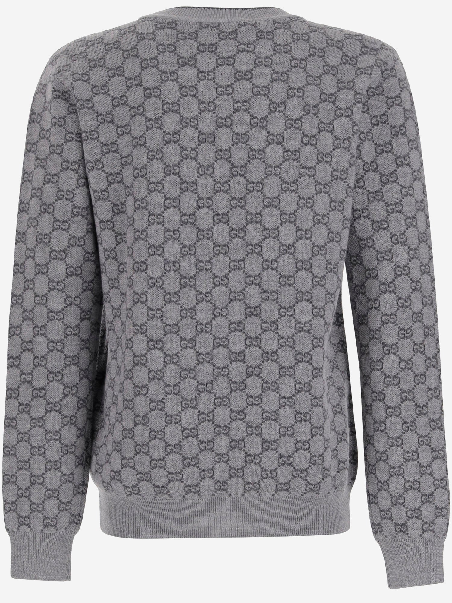 Maglione in jacquard di lana GG 834349 XKEZO1018 GUCCI KIDS 