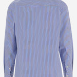CAMICIA IN COTONE CON MOTIVO A RIGHE E STAMPA GRAFICA HPB009W25 1 HOMME 