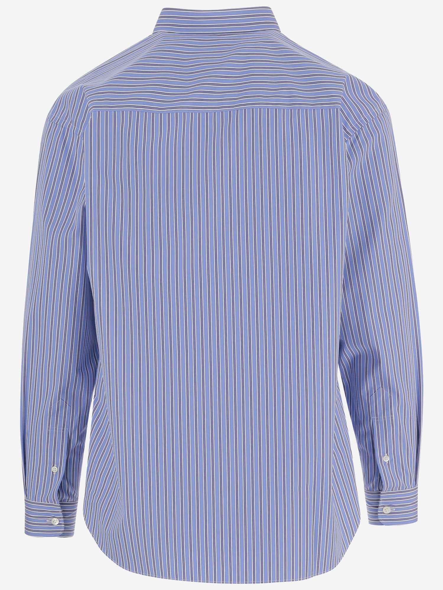 CAMICIA IN COTONE CON MOTIVO A RIGHE E STAMPA GRAFICA HPB009W25 1 HOMME 