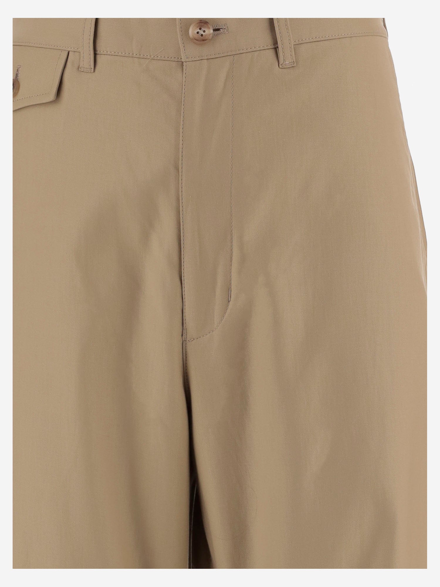 PANTALONI A GAMBA AMPIA IN COTONE HPP004W25 2 HOMME 