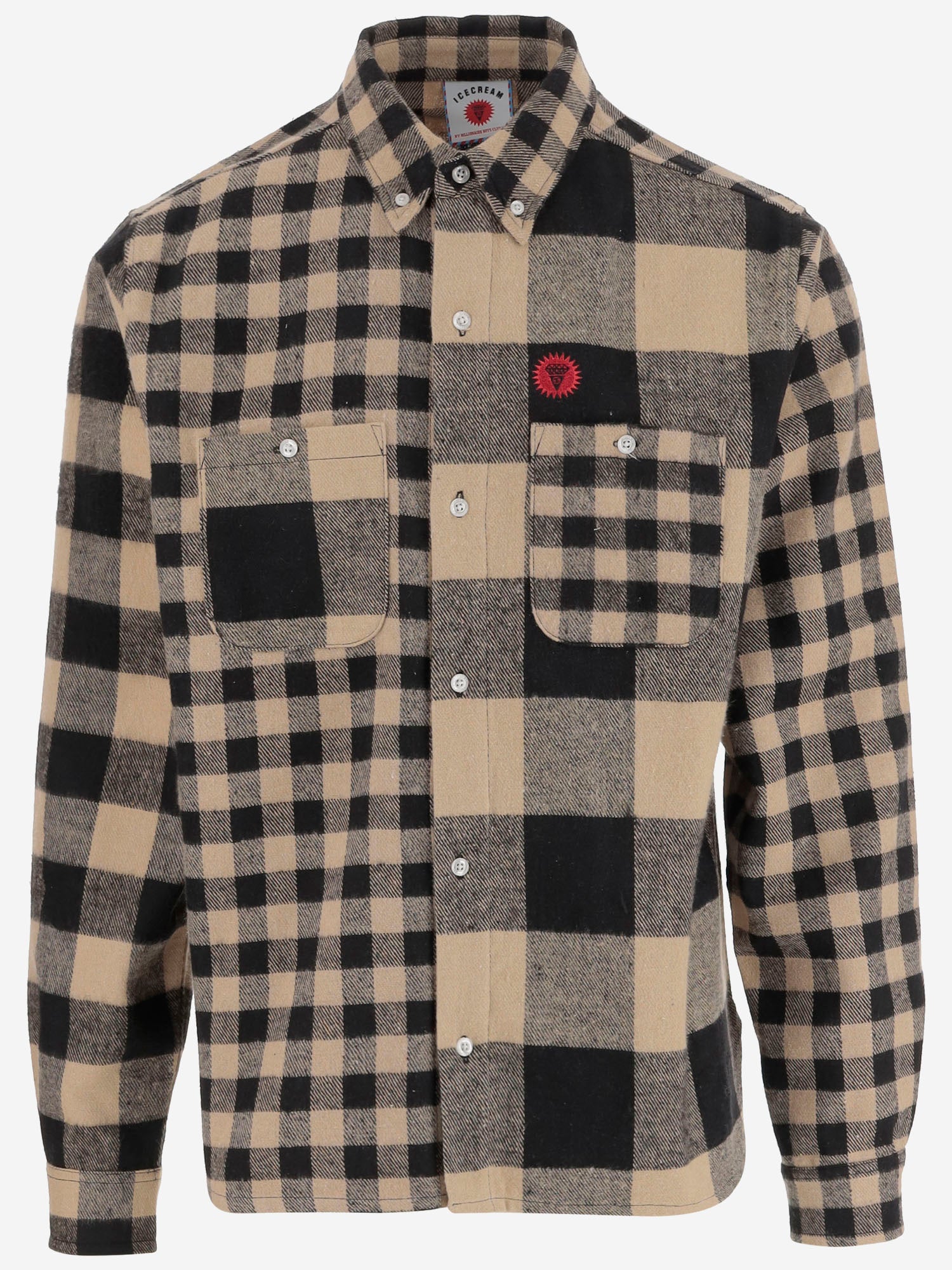CAMICIA CON MOTIVO A QUADRI IC25323 BLACKCHECK ICECREAM 
