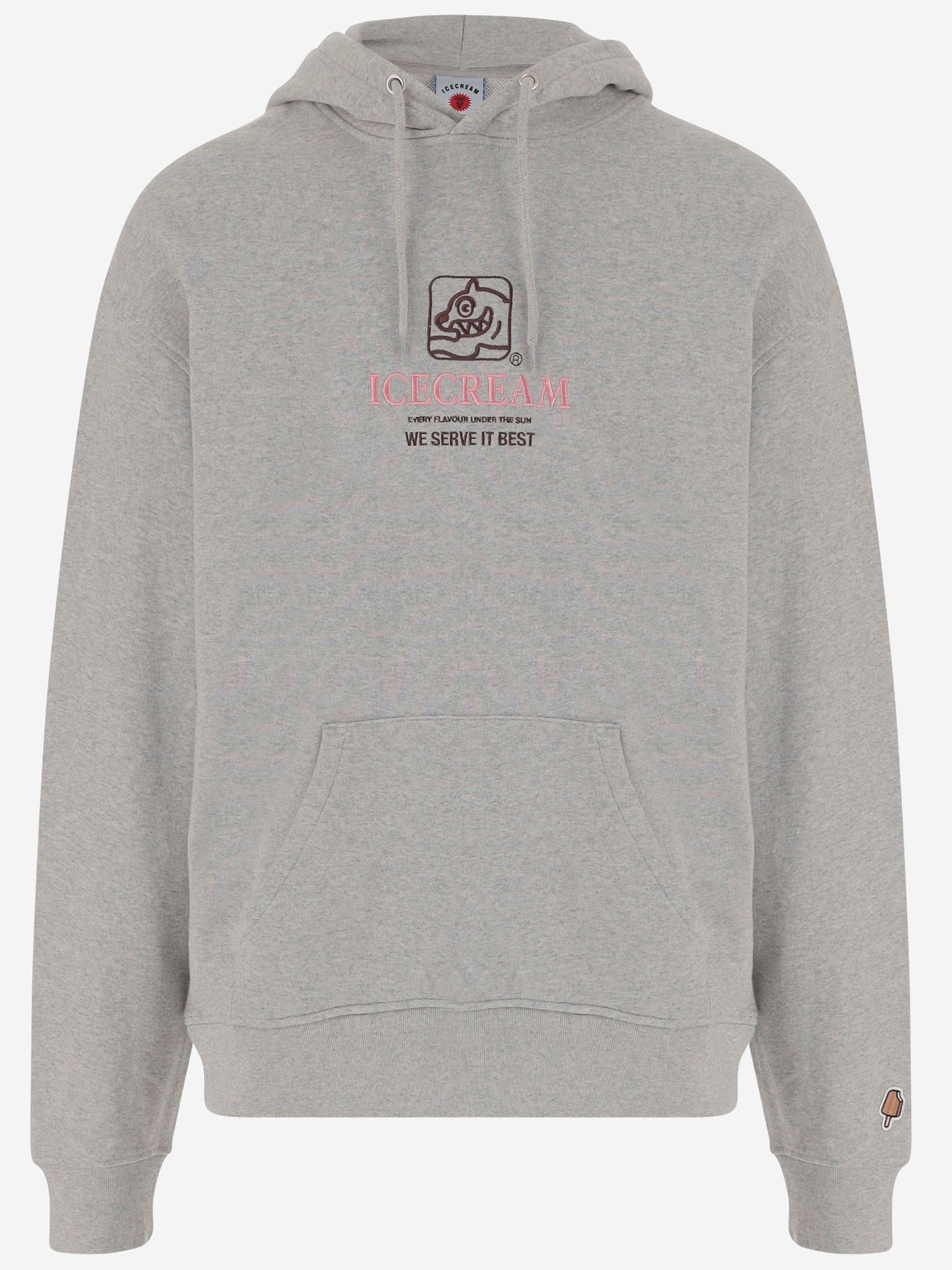 FELPA IN COTONE CON LOGO IC25340 HEATHERGREY ICECREAM 