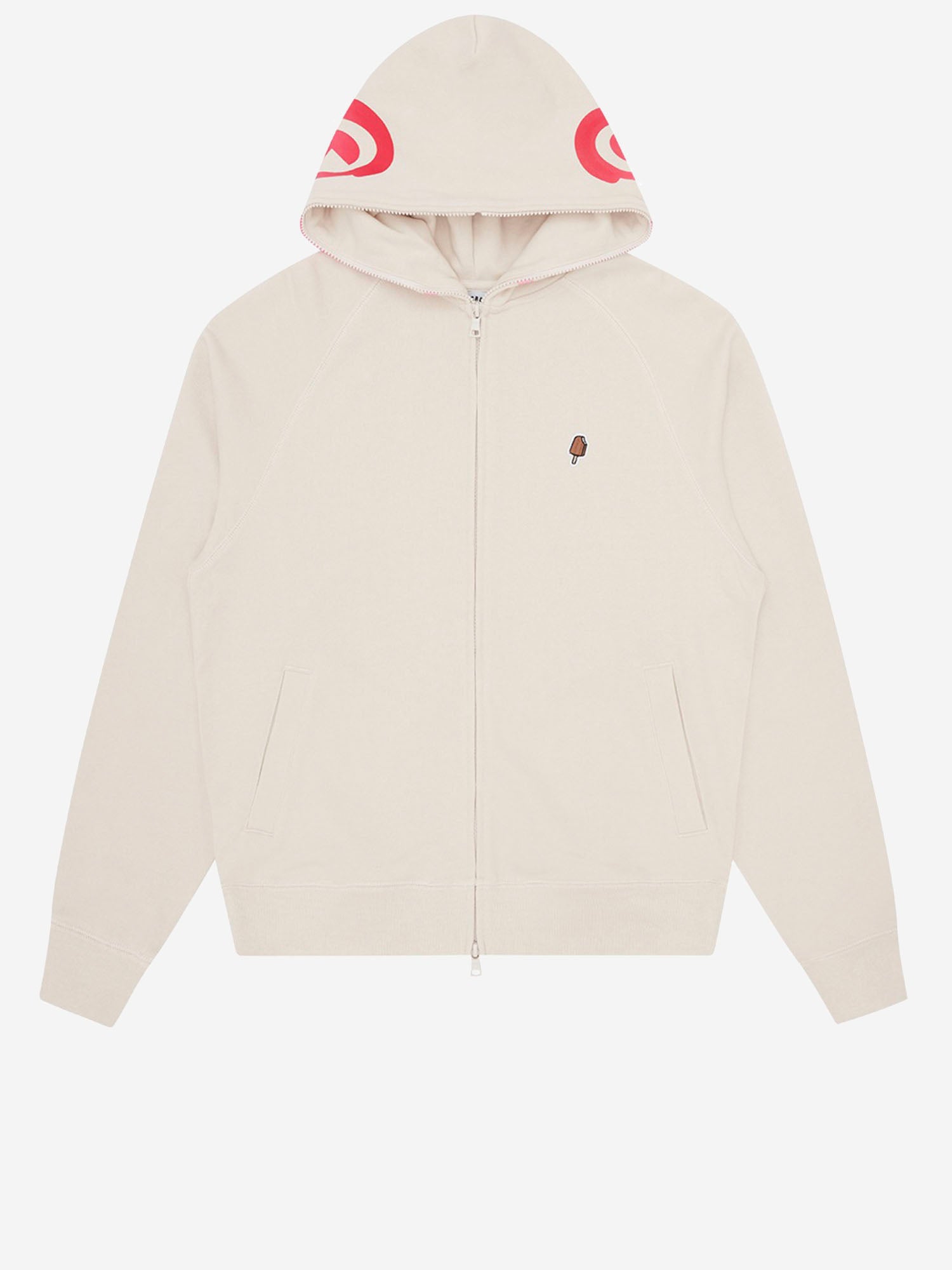 FELPA GRADIENT SMILEY IN COTONE CON LOGO IC25344 ECRU ICECREAM 