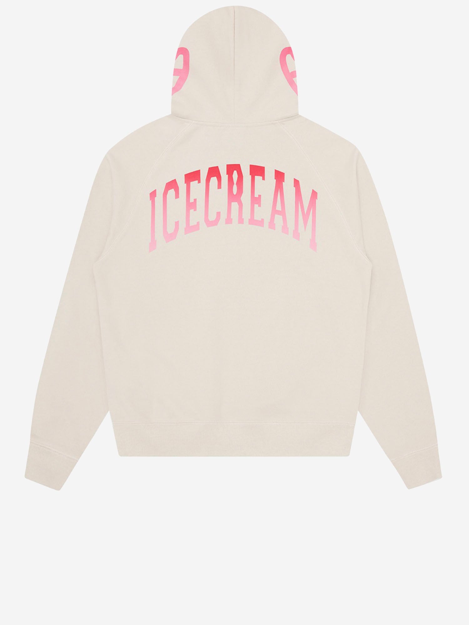 FELPA GRADIENT SMILEY IN COTONE CON LOGO IC25344 ECRU ICECREAM 