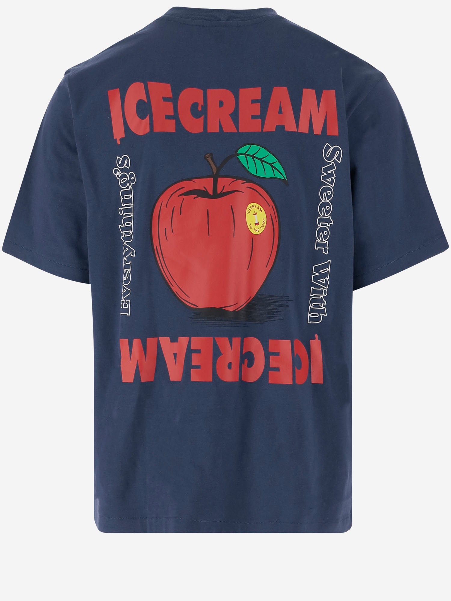 T-SHIRT IN COTONE CON LOGO IC25352 NAVY ICECREAM 
