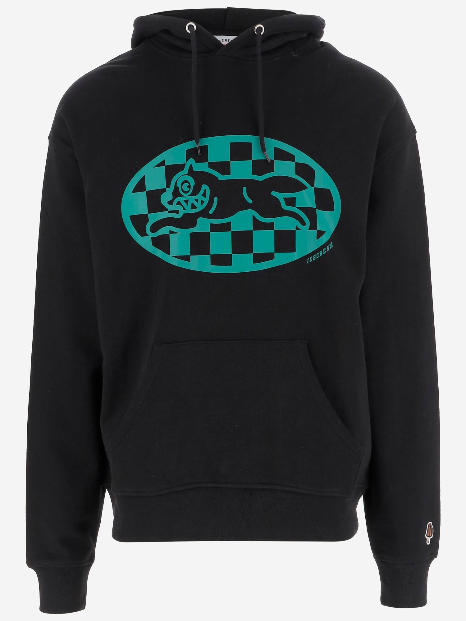 FELPA IN COTONE CON LOGO IC25378 BLACK ICECREAM 