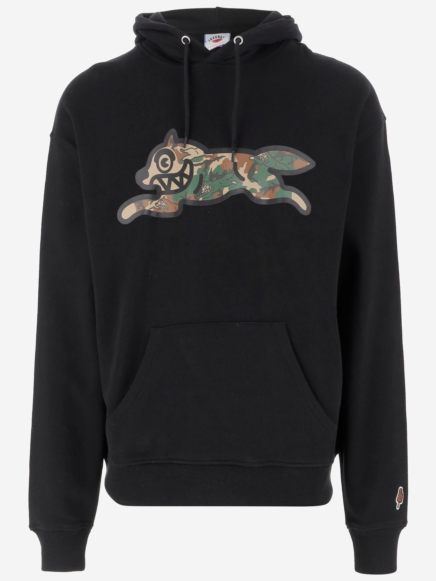 FELPA IN COTONE CON LOGO IC25381 BLACK ICECREAM 