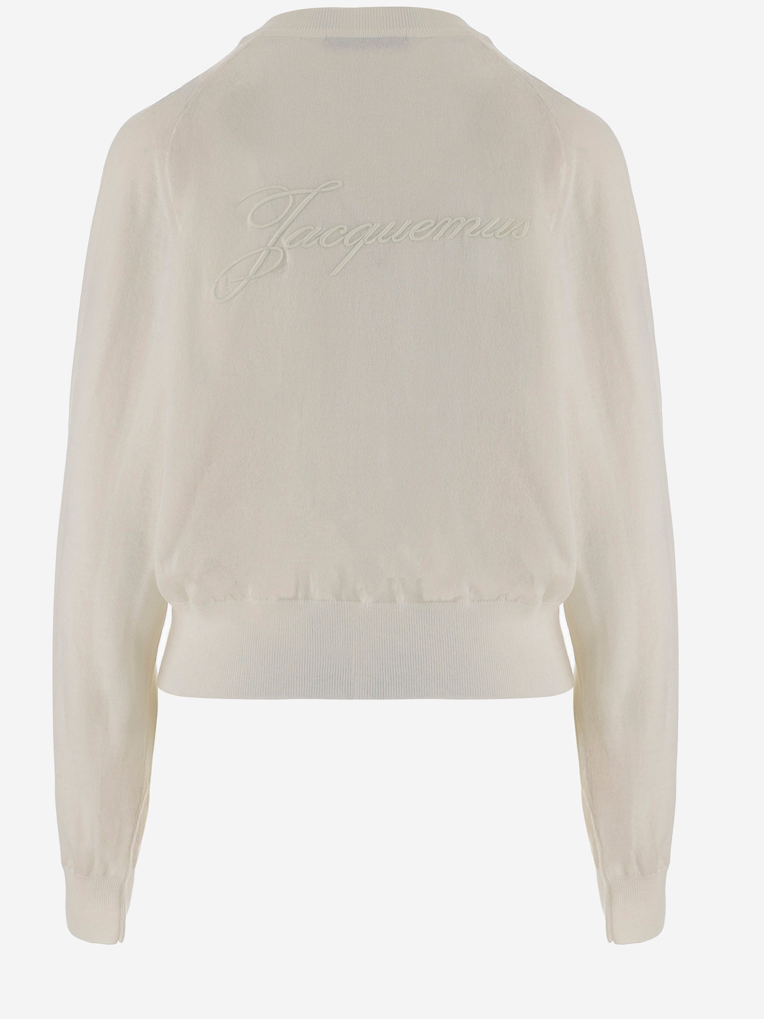 MAGLIONE IN LANA MERINO CON RICAMO LOGO SWW00632AK00299 110 JACQUEMUS 