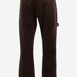 PANTALONI A COSTE IN MISTO COTONE CON DETTAGLI IN PELLE WPP026W25 1 JUNYA WATANABE 