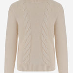 MAGLIA CON TRECCE IN COTONE E ALPACA K4138LW KBG K-WAY 