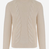 MAGLIA CON TRECCE IN COTONE E ALPACA K4138LW KBG K-WAY 
