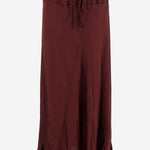 GONNA LUNGA IN RAYON CON COULISSE AW25B2526W170 MERLOT* LAUREN MANOOGIAN 
