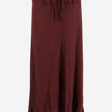 GONNA LUNGA IN RAYON CON COULISSE AW25B2526W170 MERLOT* LAUREN MANOOGIAN 