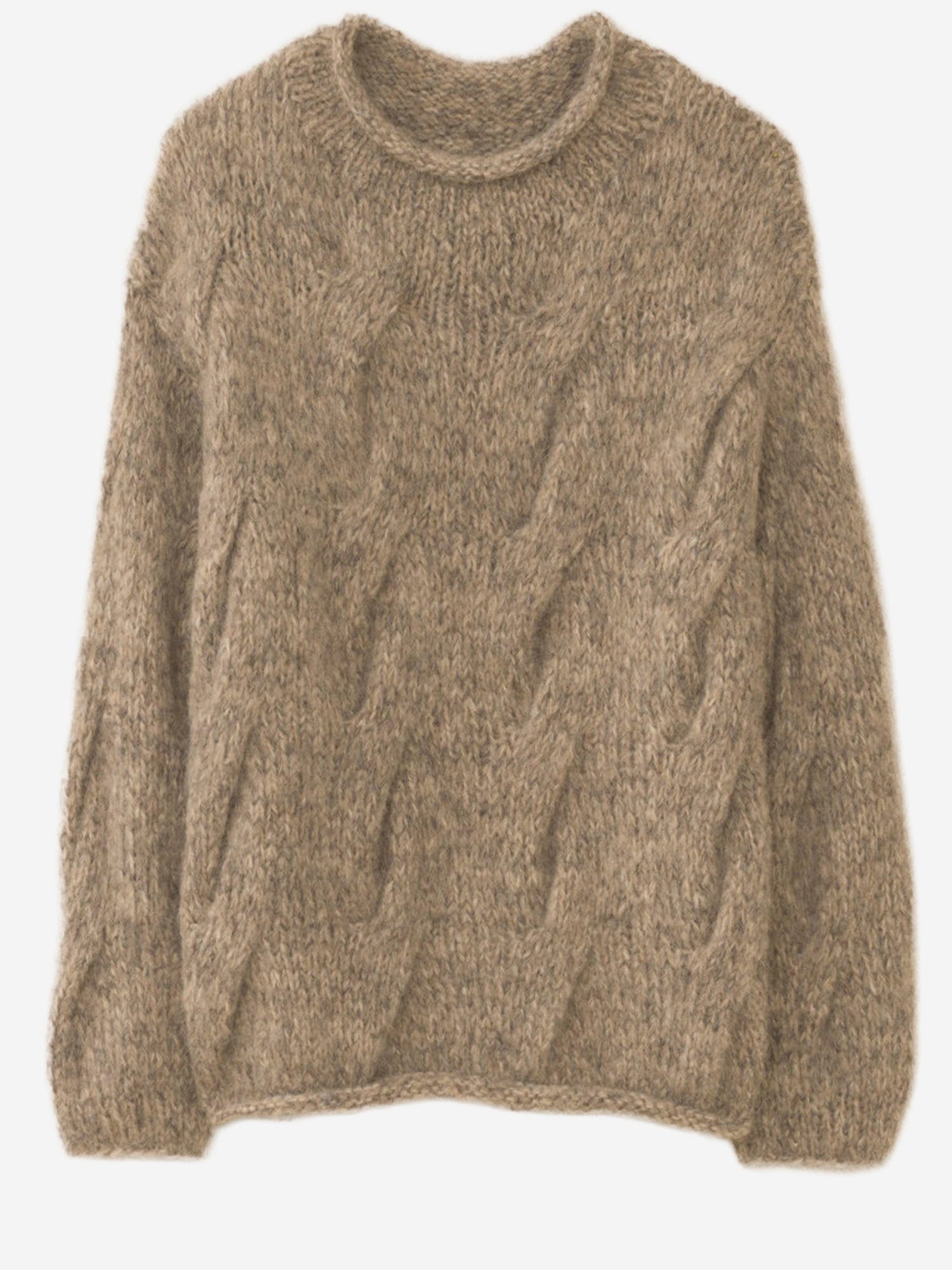 MAGLIONE IN LANA E ALPACA AW25T2492Y302 HUSK LAUREN MANOOGIAN 