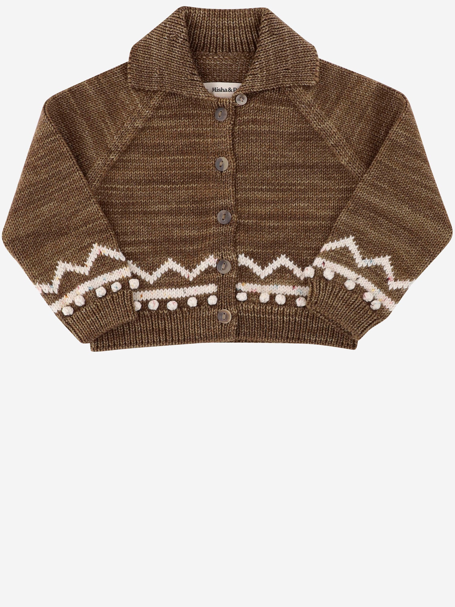 CARDIGAN IN LANA CON MOTIVO GRAFICO K1220W25 762 MISHA & PUFF KIDS 