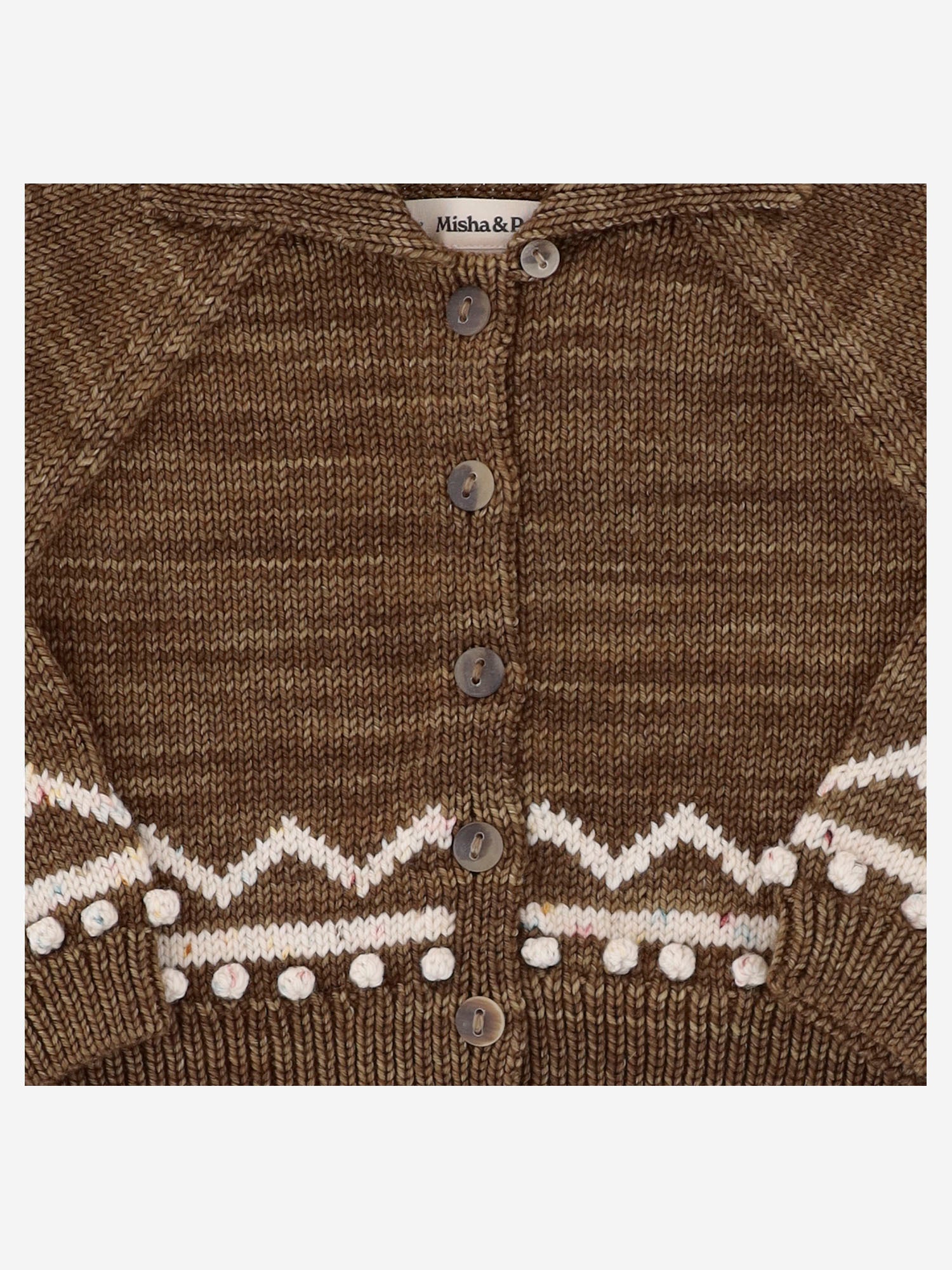 CARDIGAN IN LANA CON MOTIVO GRAFICO K1220W25 762 MISHA & PUFF KIDS 