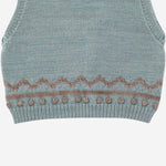 GILET IN LANA MERINO CON MOTIVO GRAFICO K1223W25 315 MISHA & PUFF KIDS 