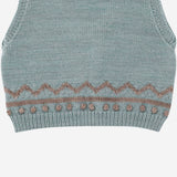 GILET IN LANA MERINO CON MOTIVO GRAFICO K1223W25 315 MISHA & PUFF KIDS 
