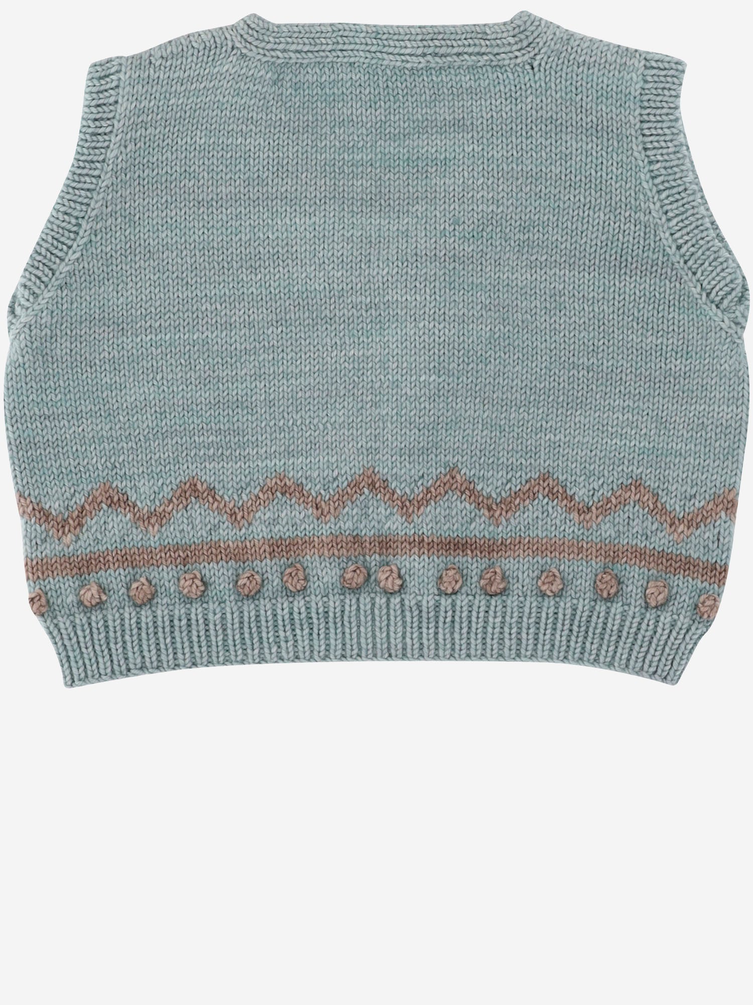GILET IN LANA MERINO CON MOTIVO GRAFICO K1223W25 315 MISHA & PUFF KIDS 
