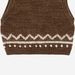 GILET IN LANA MERINO CON MOTIVO GRAFICO K1223W25 762 MISHA & PUFF KIDS 