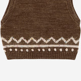 GILET IN LANA MERINO CON MOTIVO GRAFICO K1223W25 762 MISHA & PUFF KIDS 