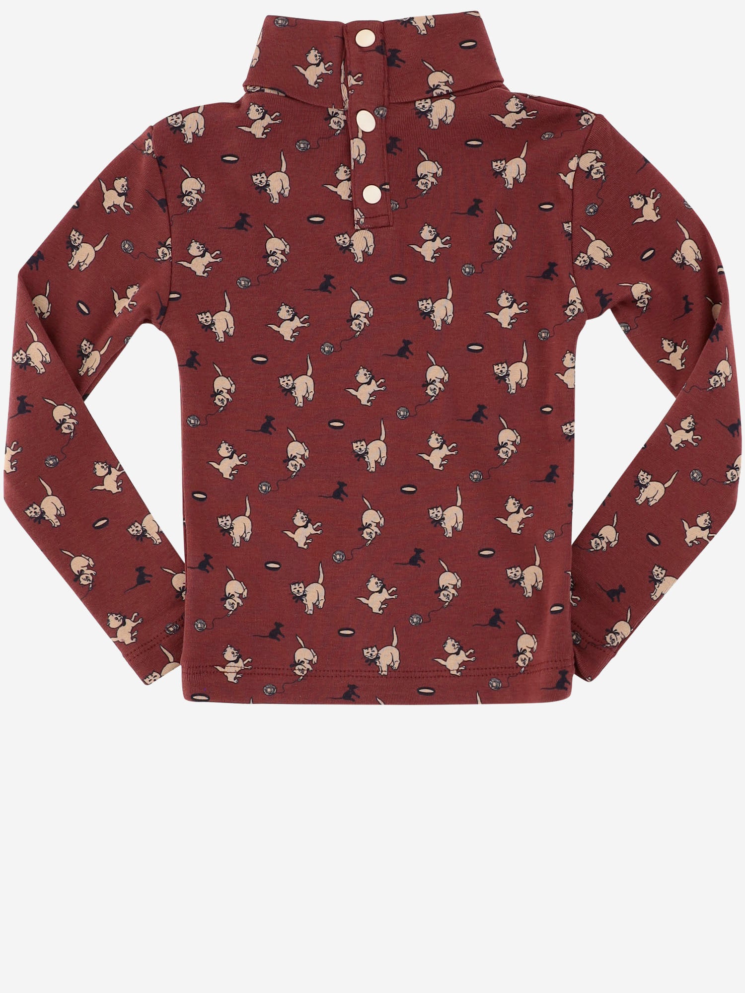 MAGLIA IN COTONE A COLLO ALTO CON STAMPA K3110W25 0A6 MISHA & PUFF KIDS 