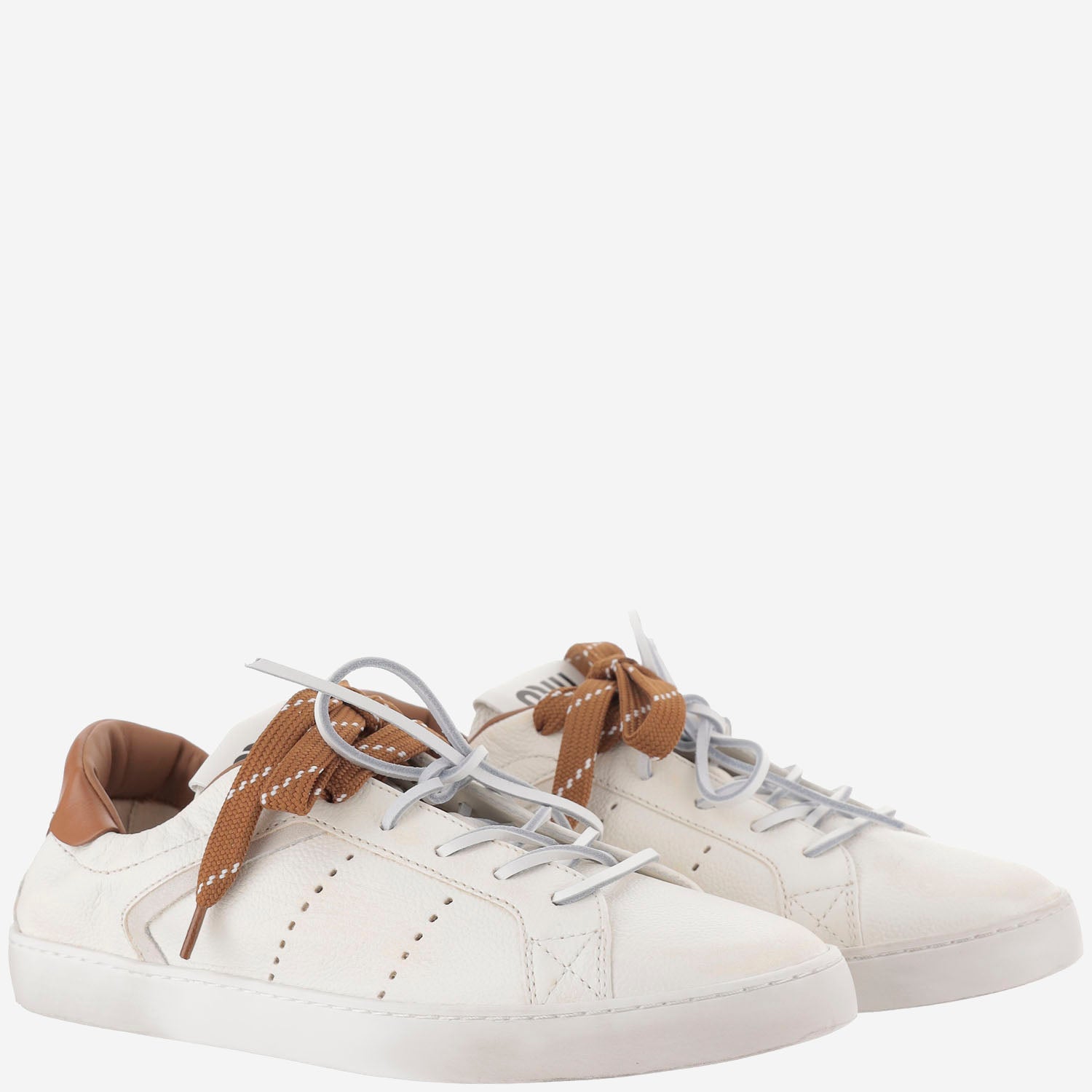 SNEAKERS IN PELLE DECO 5E532E 2KJF0TPR MIU MIU 