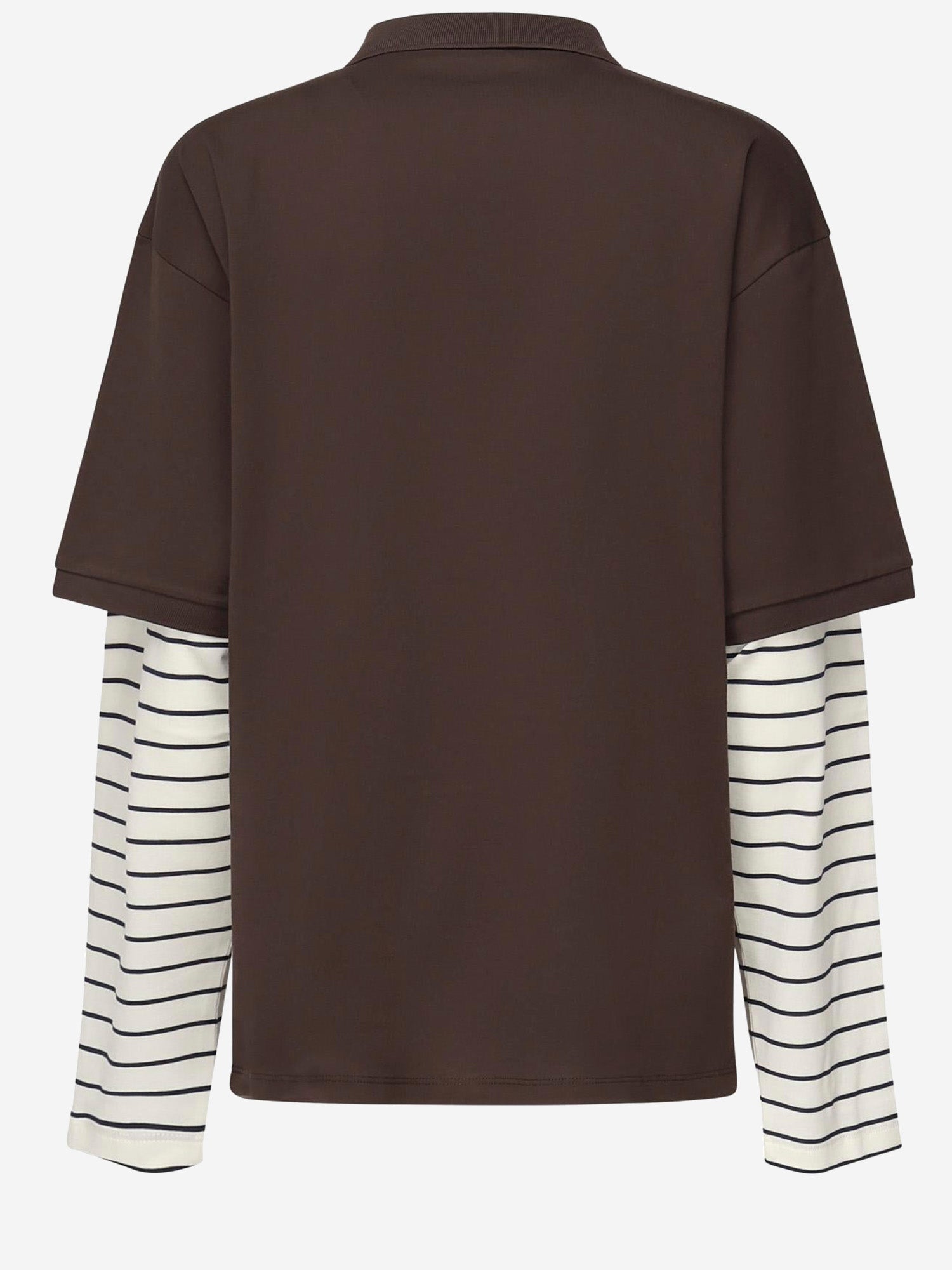 POLO A MANICHE LUNGHE IN COTONE CON LOGO MJL076 17ORF0RQM MIU MIU 