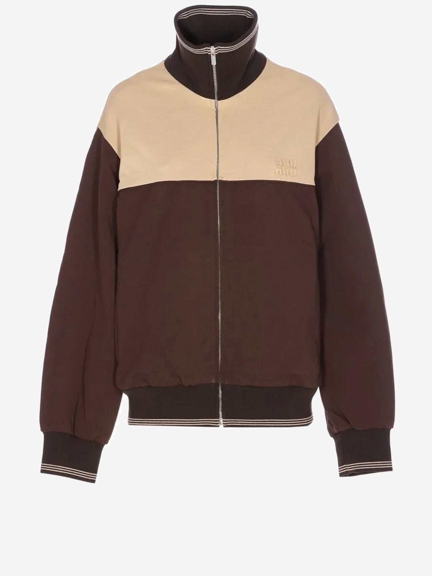 GIACCA CON PANNELLO A CONTRASTO MJLA02 18FXF049E MIU MIU 