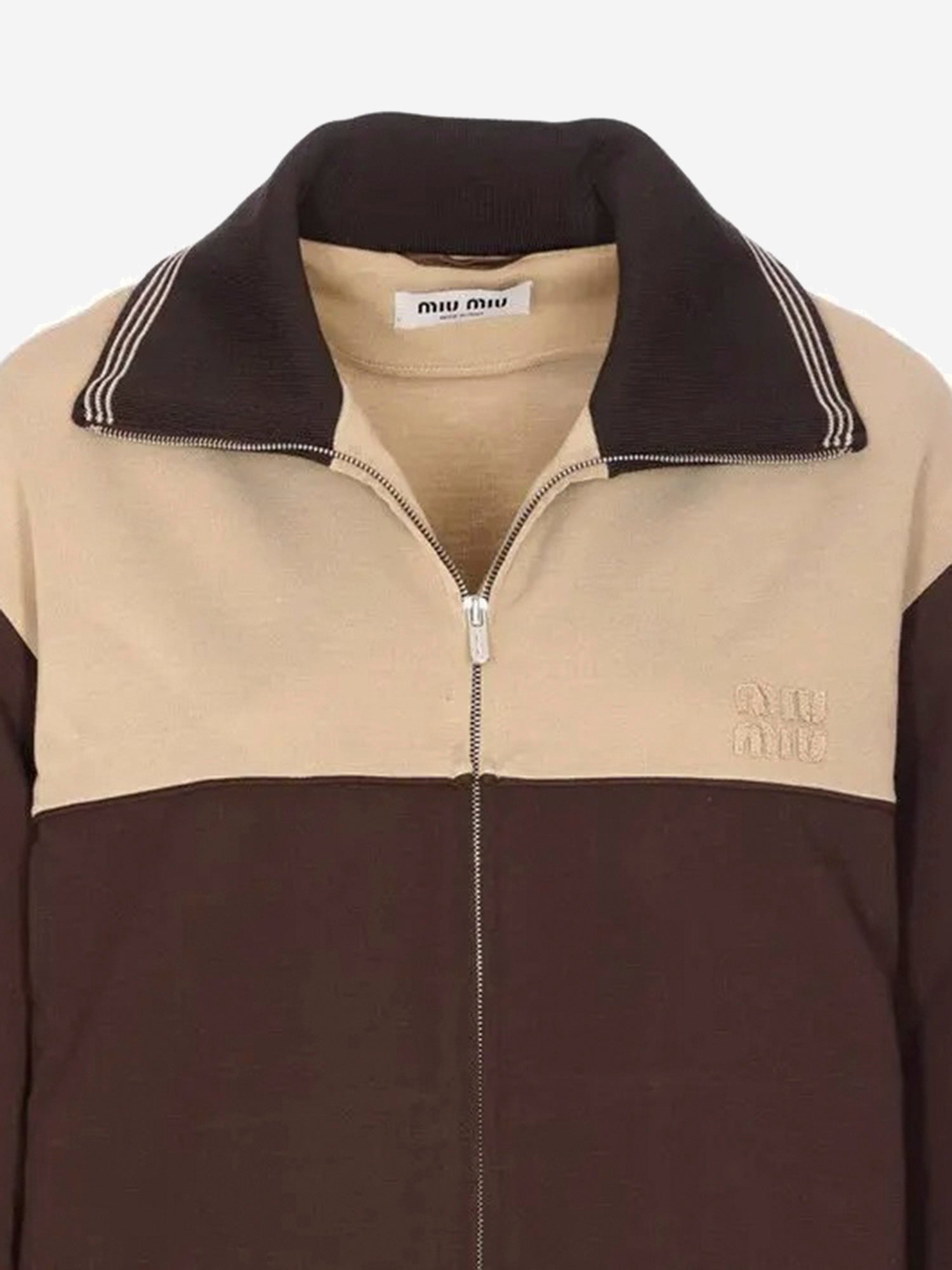 GIACCA CON PANNELLO A CONTRASTO MJLA02 18FXF049E MIU MIU 
