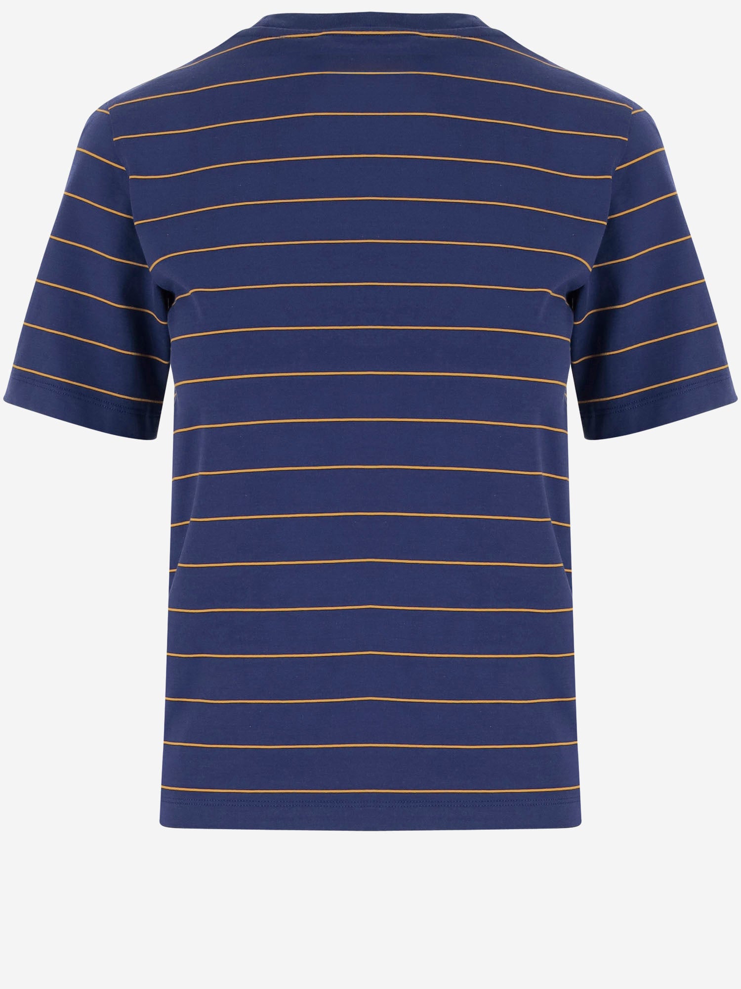 T-SHIRT IN COTONE A RIGHE CON LOGO MJN537 14RTF0XEI MIU MIU 