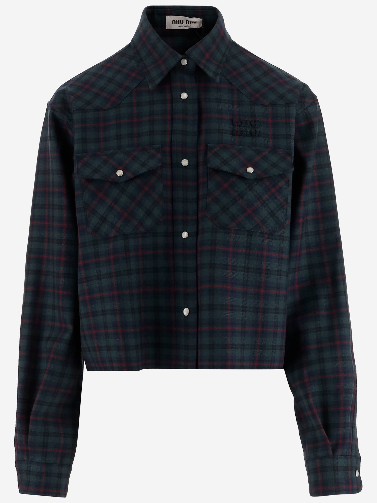 CAMICIA TARTAN IN LANA MK1970 174RF0D3Z MIU MIU 
