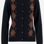 CARDIGAN IN CASHMERE CON MOTIVO GEOMETRICO MMF988 174BF0008 MIU MIU 