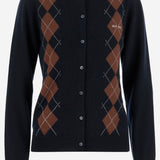 CARDIGAN IN CASHMERE CON MOTIVO GEOMETRICO MMF988 174BF0008 MIU MIU 