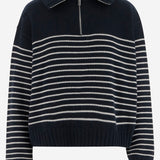 MAGLIONE IN CASHMERE CON MOTIVO A RIGHE MMLB52 18BJF022X MIU MIU 