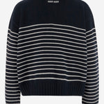 MAGLIONE IN CASHMERE CON MOTIVO A RIGHE MMLB52 18BJF022X MIU MIU 