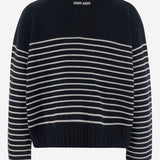 MAGLIONE IN CASHMERE CON MOTIVO A RIGHE MMLB52 18BJF022X MIU MIU 