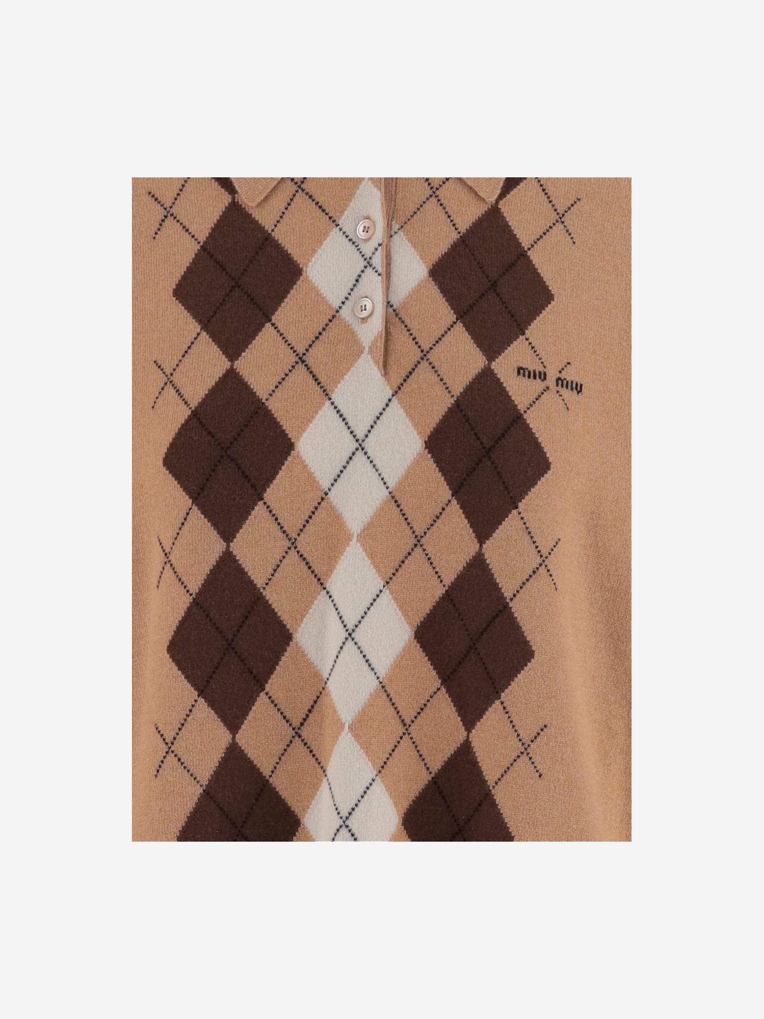 MAGLIONE IN CASHMERE CON MOTIVO GEOMETRICO MMLB65 174BF0040 MIU MIU 