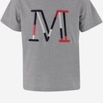 T-SHIRT IN COTONE CON LOGO 8C0000589AFV 980 MONCLER ENFANTS 